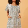 BELITA PAISLEY PRINT DRESS