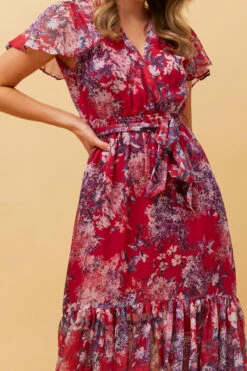 DAWN FLORAL TIERED MIDI DRESS -Female Clothing Store 026d5a0c0ec09f287f7d5cfdd807ad56