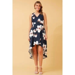 DIVA HI LOW FLORAL DRESS -Female Clothing Store 02f9f3dc8579f4f991f55822325fb67b