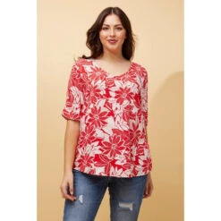 KENDRA BUTTON DETAIL FLORAL TOP 23 KENDRA BUTTON DETAIL FLORAL TOP -Female Clothing Store 034b56d8168fa13ff997aa1b535bd750