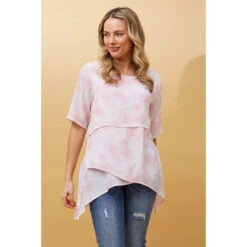 DOUBLE LAYER ASYMMETRICAL HEM TOP -Female Clothing Store 03879bdcee705af1ff1cbf693cbf366e