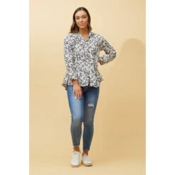 LILIANA ANIMAL PRINT TIERED TOP -Female Clothing Store 041f96abb410ca9de37e55e8dca7b1ad