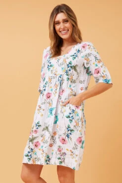 PISA FLORAL LINEN DRESS -Female Clothing Store 04b3e691c4a6b50153c1f5d9139a7ad6