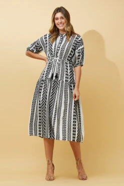 SHREYA JACQUARD PRINT MIDI DRESS -Female Clothing Store 04d87e88268b8ff06b8322c3291981c3