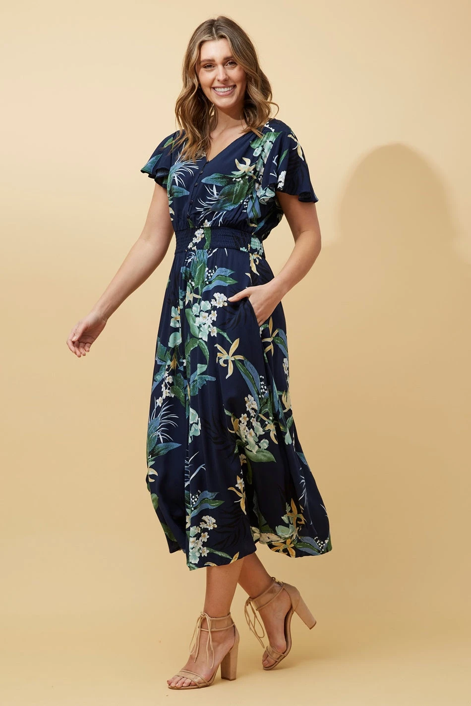 FLORIDA FLORAL MIDI DRESS 5 FLORIDA FLORAL MIDI DRESS - Image 5