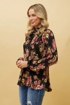 PETA FLORAL PLEATED BLOUSE -Female Clothing Store 08dc10350d38a77269a5eefe66dfdbb5