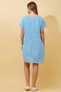PRIANNA STRIPE LINEN SHORT DRESS -Female Clothing Store 0a2ad88d027dc2e00e04d553e9216f1d