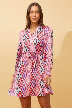 MAGGIE BUTTON FRONT SHORT DRESS -Female Clothing Store 0c4e20c3d5d585d48ca07db01fb96401