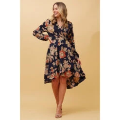 WILLOW FLORAL WRAP DRESS -Female Clothing Store 0c9d01e41873f4cdafa1feb6e641fe3a