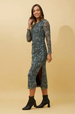 JUAN ABSTRACT PRINT RUCHED MIDI DRESS -Female Clothing Store 0cc6a4b016f399104e8af63f2e79f9d2