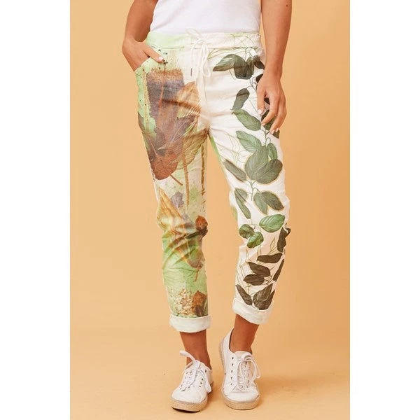 JANJA LEAF PRINT JOGGER PANTS 8 JANJA LEAF PRINT JOGGER PANTS - Image 8