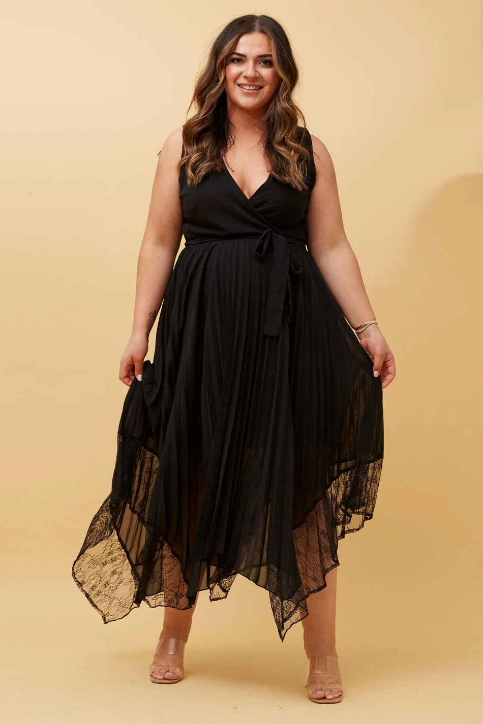 MADISON SLEEVELESS PLEATED DRESS 5 MADISON SLEEVELESS PLEATED DRESS - Image 5