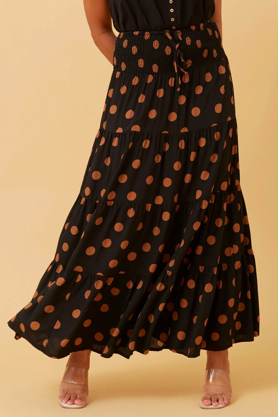 ZARA POLKA DOT MAXI SKIRT 3 ZARA POLKA DOT MAXI SKIRT - Image 3