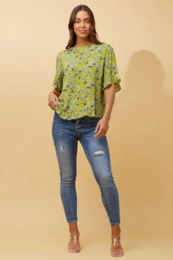 FRILA PAISLEY BOHO TOP