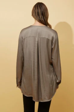 TERESINA LONG SLEEVE PLEAT DETAIL SATIN BLOUSE -Female Clothing Store 0fd0b5885e11fefac498bda6c326ed4a