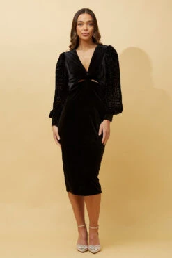 GAETANA BALLOON SLEEVE MIDI DRESS -Female Clothing Store 103229774a9cde2a82339af817188681