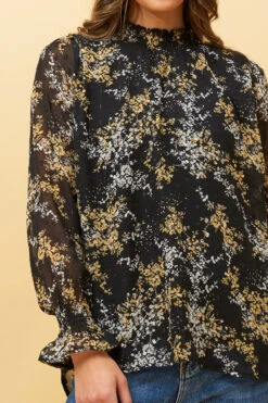 DIANA LEAF PRINT BLOUSE -Female Clothing Store 10735e02987475f85a373390096fbc6d