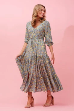 FLORAL TIERED MAXI DRESS -Female Clothing Store 1385952a4907ccaf5c8e19b3b37fbeea