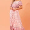 ULTIMA PAISLEY BOHO MIDI DRESS