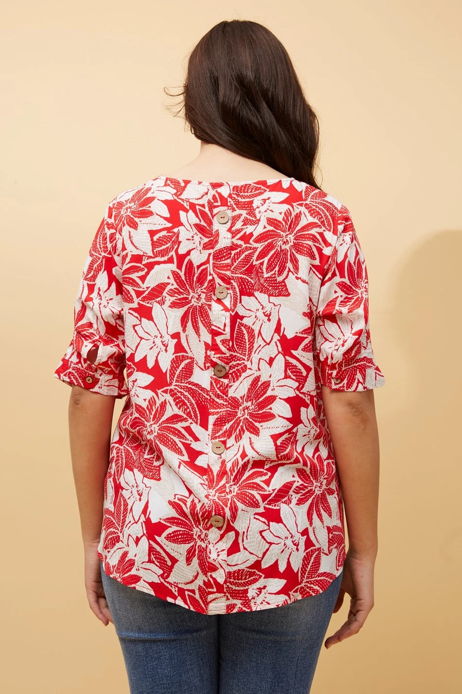 KENDRA BUTTON DETAIL FLORAL TOP 10 KENDRA BUTTON DETAIL FLORAL TOP - Image 10