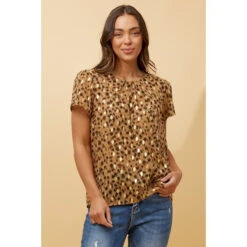 VITTIE ANIMAL FOIL PRINT TOP -Female Clothing Store 1837cae18ab264a7a9d11ee23e0a4fcf