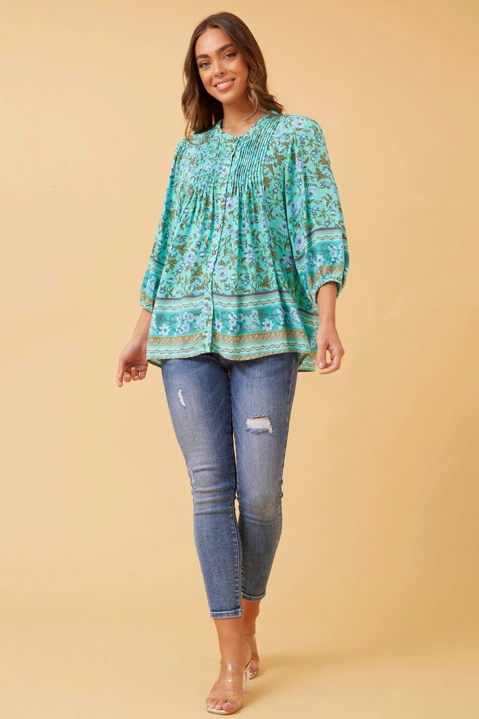 LYNDEN FLORAL BOHO TOP 2 LYNDEN FLORAL BOHO TOP - Image 2