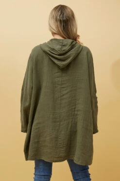 SILVAVA HOODED LINEN TUNIC TOP -Female Clothing Store 19cf1f003570f22de43296dcafbe0da9