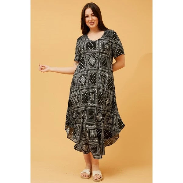 YESSICA PATCHWORK BOHO MIDI DRESS 7 YESSICA PATCHWORK BOHO MIDI DRESS - Image 7