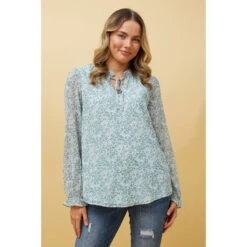 Stella FRANCA FLORAL FRILL SLEEVE BLOUSE -Female Clothing Store 1aa4ac2765b87bfca9a857d2675bdd2c