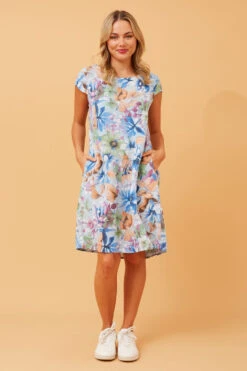 SISLEY FLORAL LINEN SHIFT DRESS 16 SISLEY FLORAL LINEN SHIFT DRESS -Female Clothing Store 1bb71c006f87437162ffa7b1db947e28