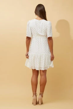 DIAMOND TEARDROP FOIL PRINT SHORT DRESS -Female Clothing Store 1d293c8ebf1e36f7087263ca9a8860be