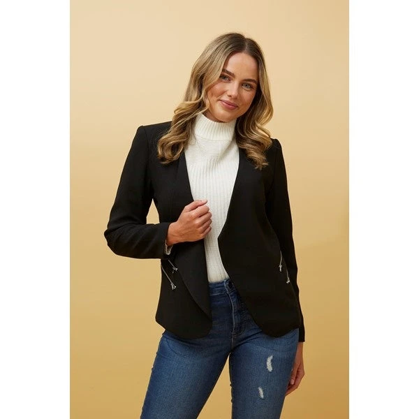 CYNTHIA WATERFALL COLLAR BLAZER JACKET 8 CYNTHIA WATERFALL COLLAR BLAZER JACKET - Image 8