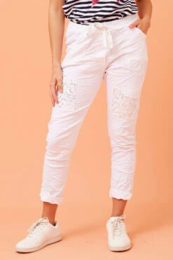 JANJA SEQUIN PATCHWORK PRINT JOGGERS -Female Clothing Store 1fb7e961fec3021675d0b61927021274