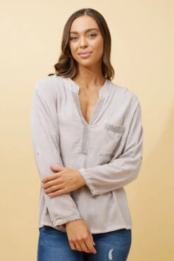 VELAR FOIL PRINT POCKET TOP -Female Clothing Store 201b8231a0ddc56eac2ee694313b9ab9