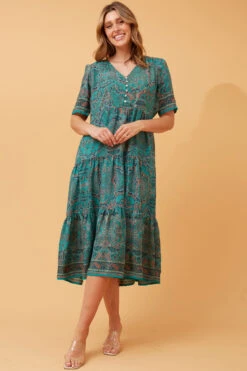 KYAH SATIN BOHO MIDI DRESS -Female Clothing Store 2147178a1d8a6b17105dadf51b96196a