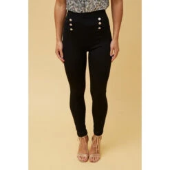 ARLIA BUTTON DETAIL PANTS -Female Clothing Store 21ada3d1007b4a459b4723ce87dc2a02