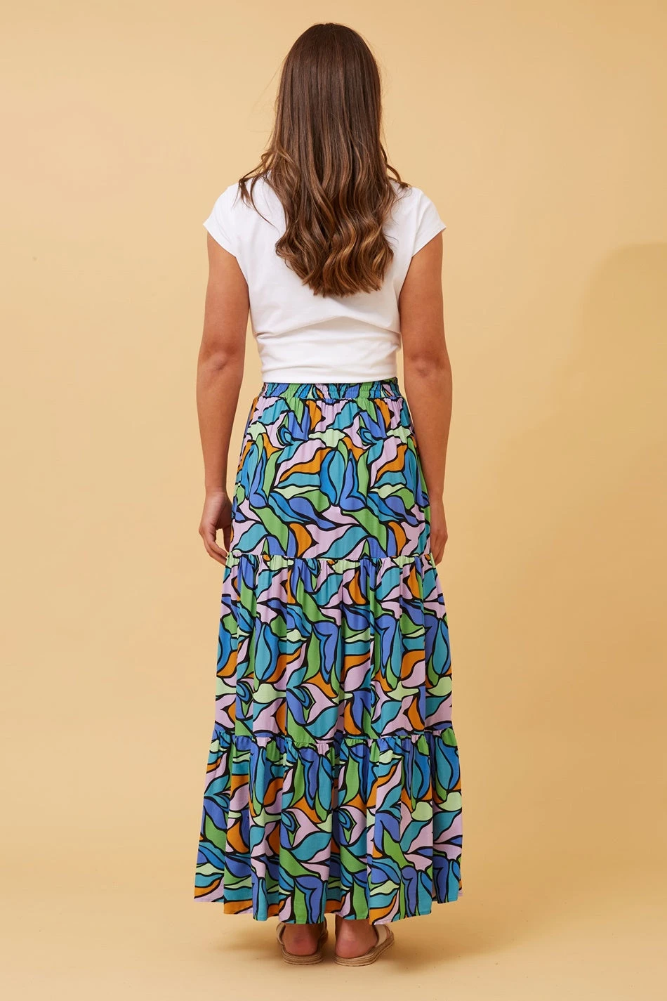 DORIAN ABSTRACT PRINT MAXI SKIRT 6 DORIAN ABSTRACT PRINT MAXI SKIRT - Image 6