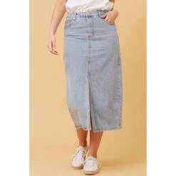 NAT DENIM MIDI SKIRT -Female Clothing Store 225d13b7a142c1f1d389fde41c73bdc8