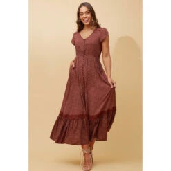 MOROCCO FLORAL BOHO MAXI DRESS -Female Clothing Store 22b38bc8bfaa410236c437db3cc325c2