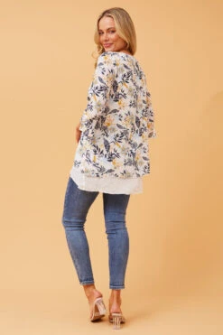 RUMI DOUBLE LAYER FLORAL TOP -Female Clothing Store 2369a6786cf1c696b861e056625870b0
