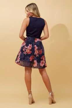 ROXANA SLEEVELESS FLORAL SHORT DRESS -Female Clothing Store 258e7c87cf93b577b3b6ee9b70a86544