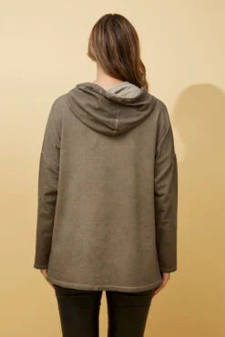 SONATA FOIL PRINT HOODED TOP -Female Clothing Store 2711ffbc3515a6295e64392eab9fe9ae