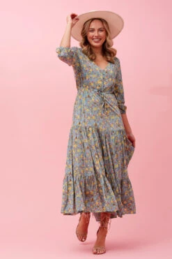 FLORAL TIERED MAXI DRESS -Female Clothing Store 27f13d7009ae7d5eccd9df5343860086