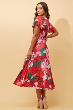 Stella FLORIDA LEAF PRINT MIDI DRESS -Female Clothing Store 28dd8034e86cc73f4cdead7a7a4e6873