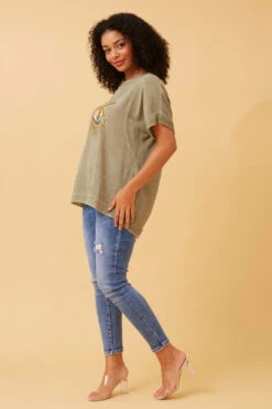 JULINA EVIL EYE LINEN TOP -Female Clothing Store 296c831a866d660f4caea19b7dfd4d99