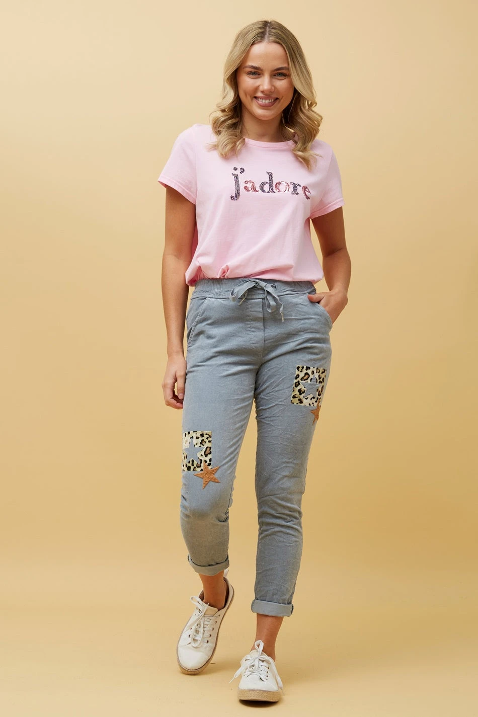 CARRISA PATCHWORK PRINT JOGGER PANTS - Image 19