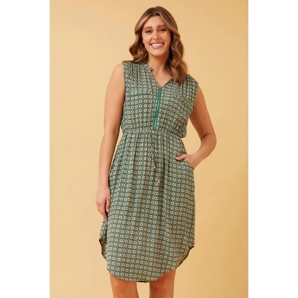 AMY ZIP FRONT BOHO DRESS 7 AMY ZIP FRONT BOHO DRESS - Image 7