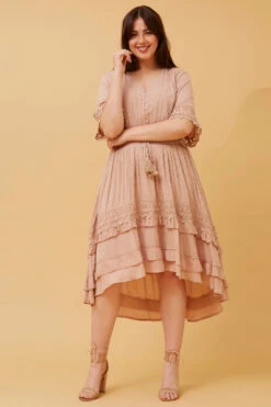 BRIANNA LACE TRIM MIDI DRESS -Female Clothing Store 2acacdc48ff8e46b783c20835b9afe56