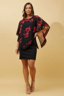 KYLIE FLORAL COLD SHOULDER DRESS
