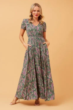 MEGAN PAISLEY BOHO MAXI DRESS 10 MEGAN PAISLEY BOHO MAXI DRESS -Female Clothing Store 2b3607311154596e55206c12a9707c44